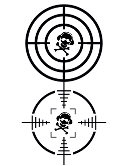 2 Skull - Targets - holsters and tactical equipment