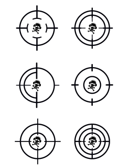 6 Skull - Targets - holsters and tactical equipment